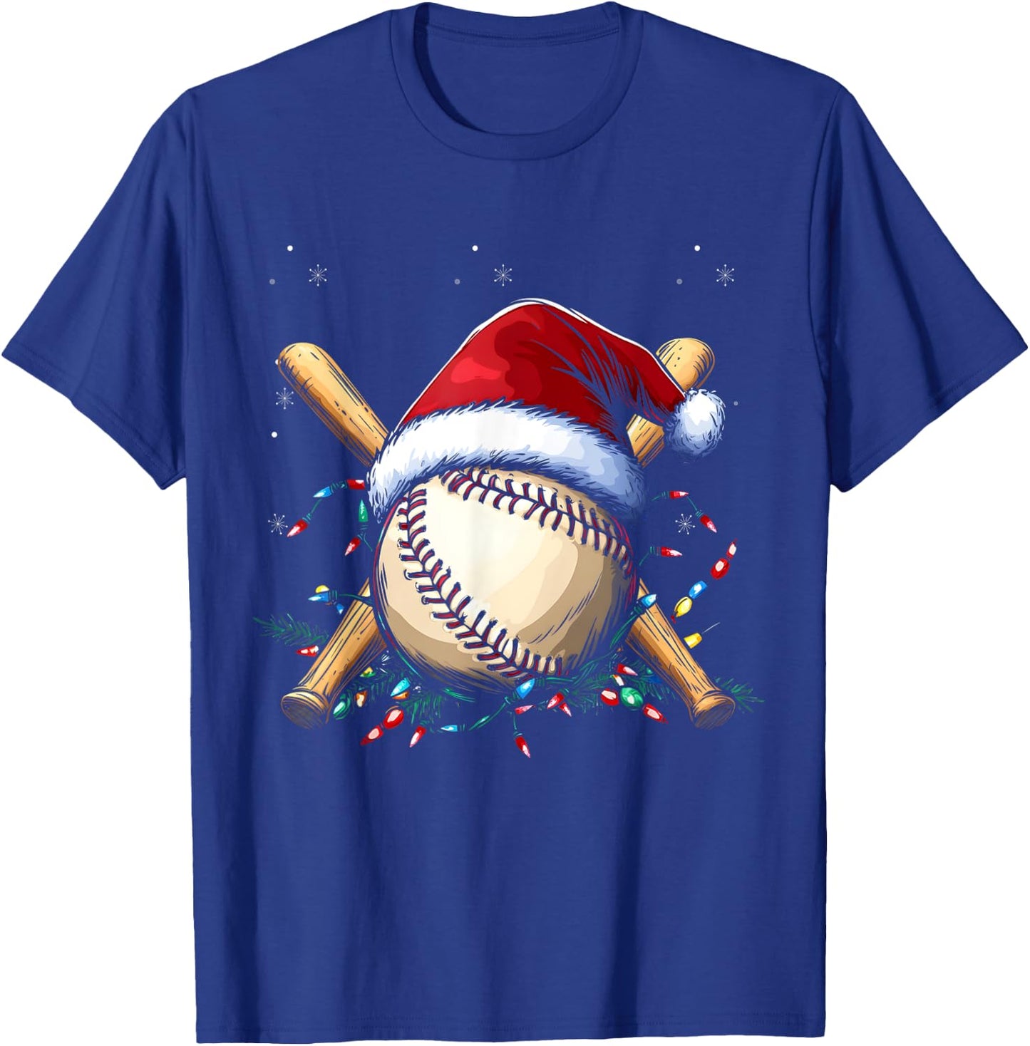 Santa Sports Design Boys Christmas Baseball Player T-Shirt - T-Shirt | Royal