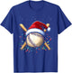 Santa Sports Design Boys Christmas Baseball Player T-Shirt - T-Shirt | Royal