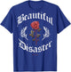 Urban Hip Hop Vintage Hipster Y2K Back Print Streetwear Rose T-Shirt - T-Shirt | Royal