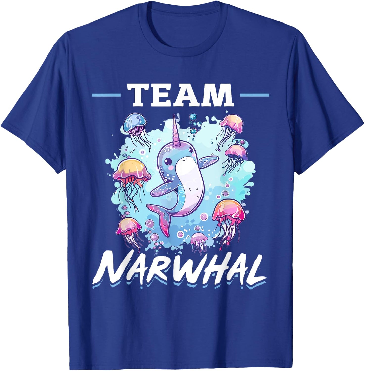 Funny Narwhal Jellyfish Animal Team Narwhal T-Shirt - T-Shirt | Royal