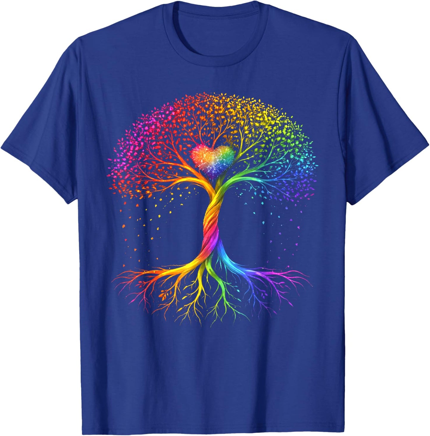 Tree Heart Colorful Rainbow LGBT Pride Men Women Kid T-Shirt - T-Shirt | Royal