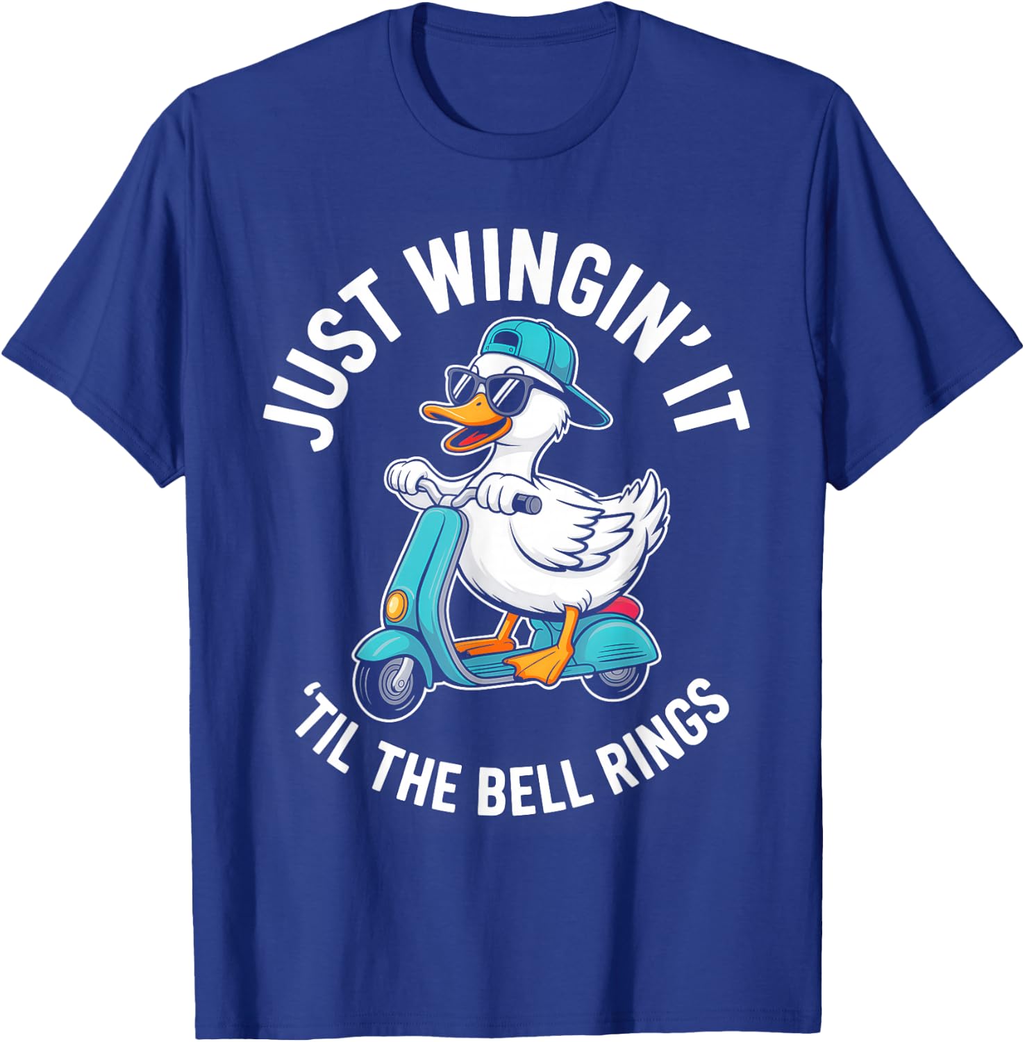 Just Wingin' It Til The Bell Rings T-Shirt - T-Shirt | Royal