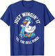 Just Wingin' It Til The Bell Rings T-Shirt - T-Shirt | Royal