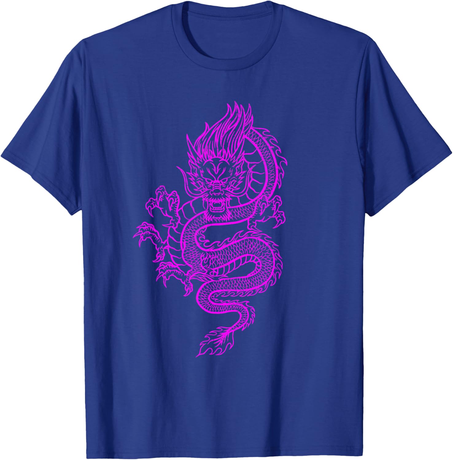 Big Pink Colored Dragon Graphic Design T-Shirt - T-Shirt | Royal