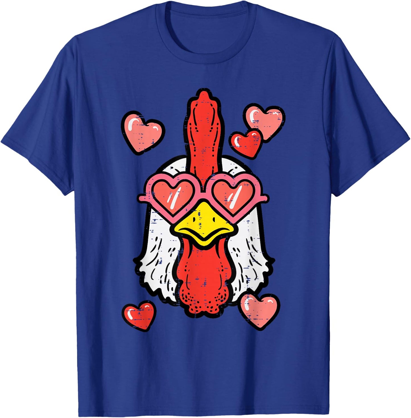 Valentines Day Chicken Hearts Cute Farm Women Girls Kids T-Shirt - T-Shirt | Royal