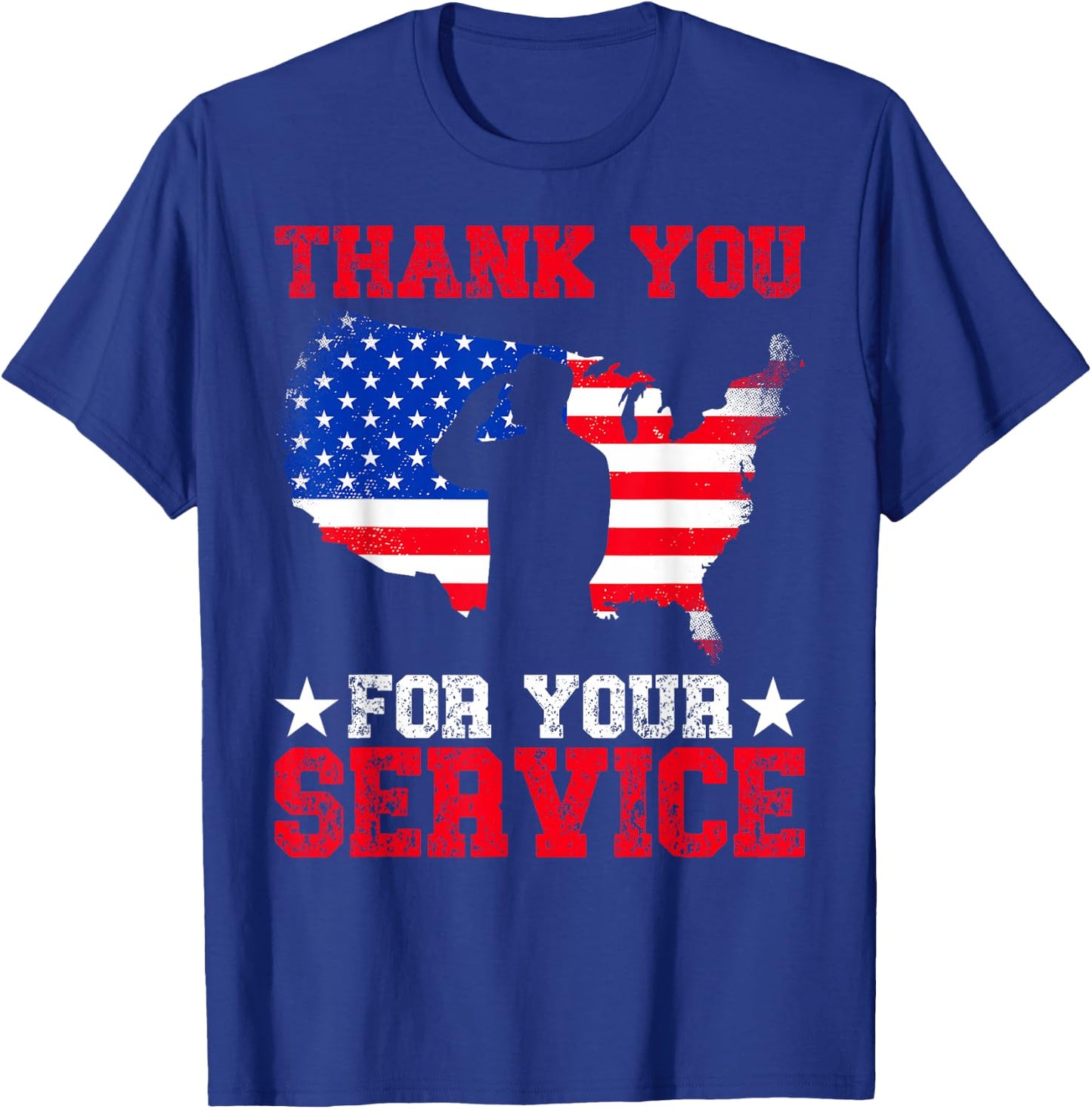 Thank You for Your Service T-Shirt - T-Shirt | Royal