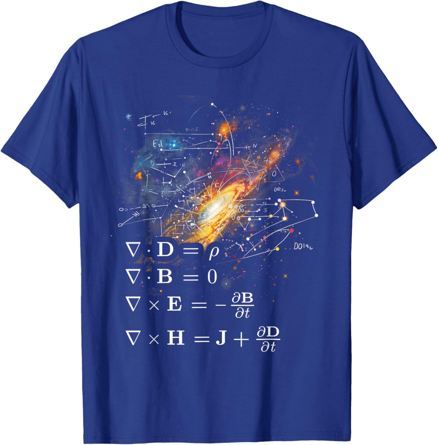 Maxwell's Equations Physics Relativity Math Mathematics T-Shirt - T-Shirt | Royal