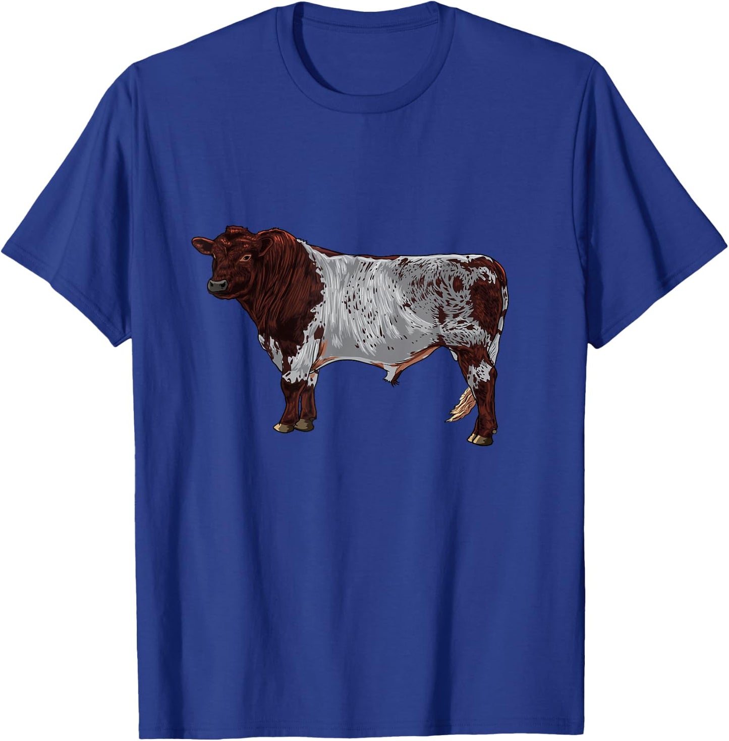 Drawing of a Shorthorn cattle T-Shirt - T-Shirt | Royal
