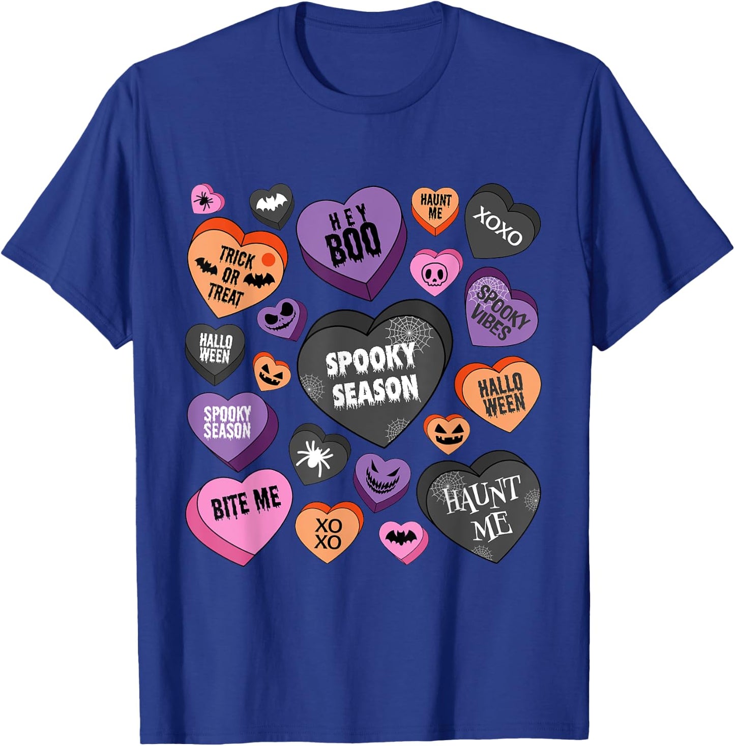 Candy Heart Spooky Season Funny Halloween T-Shirt - T-Shirt | Royal