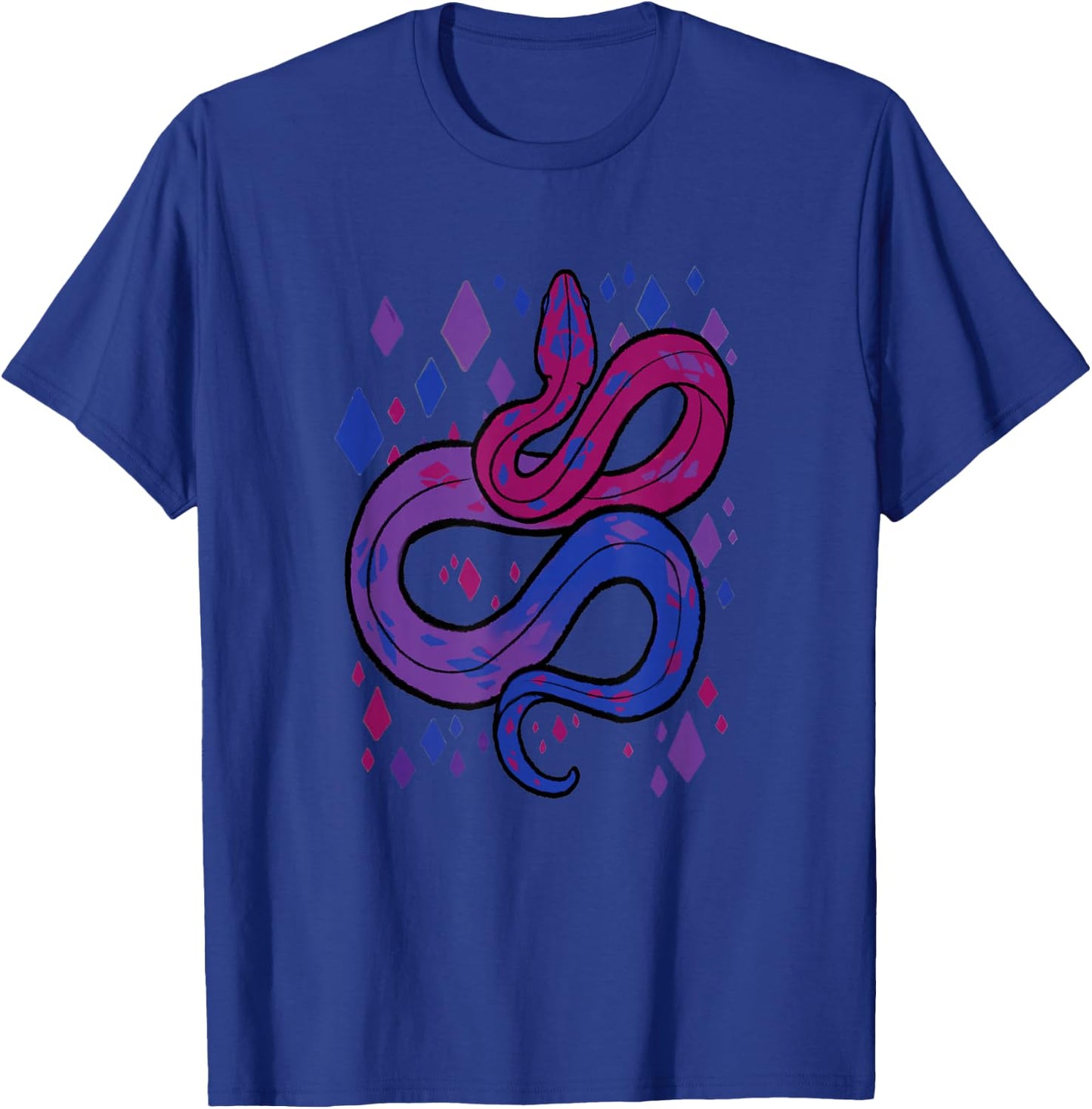 Bisexual Pride Flag Snake T-Shirt - T-Shirt | Royal