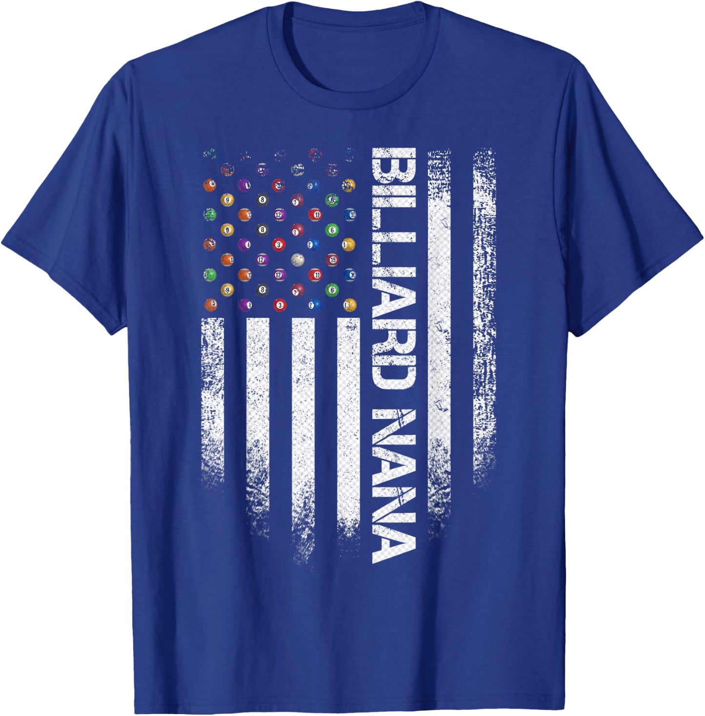 Vintage USA American Flag Proud Pool Billiard Snooker Nana T-Shirt - T-Shirt | Royal