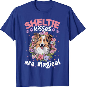 Shetland Sheepdog Dog Sheltie - Sheltie kisses are magical Women Kids T-Shirt - T-Shirt | Royal