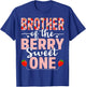 Brother Of The Berry Sweet One Birthday Strawberry Brother T-Shirt - T-Shirt | Royal