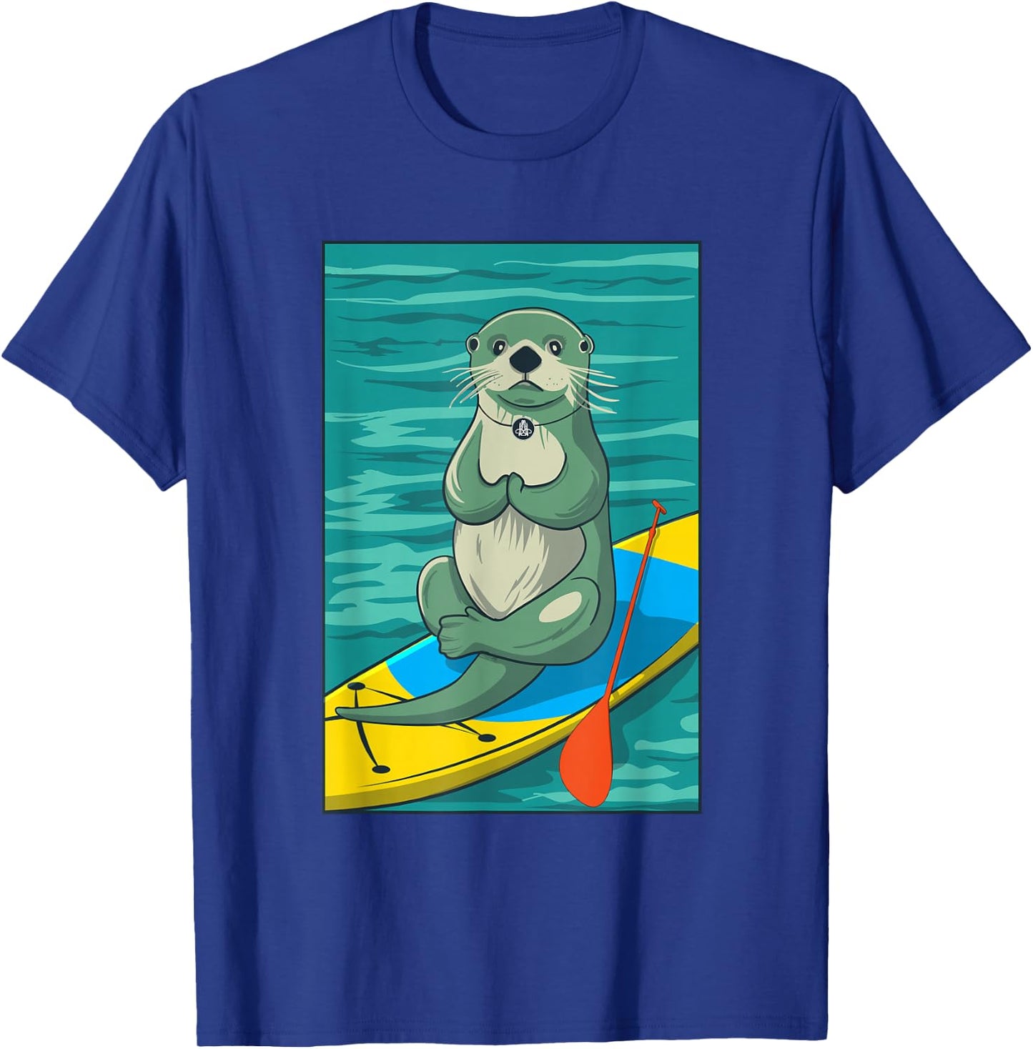 Standup Paddleboard SUP Paddling Humorous Otter T-Shirt - T-Shirt | Royal