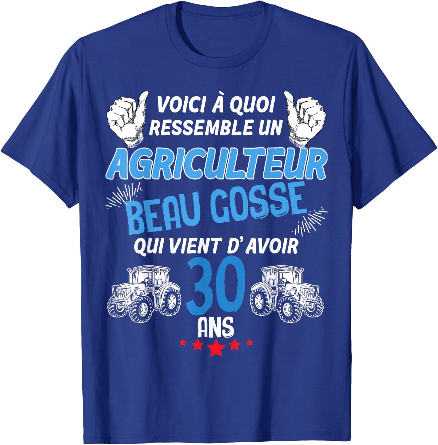 Man 30 Years Birthday My Farmer Beau Gosse , Black, S T-Shirt - T-Shirt | Royal