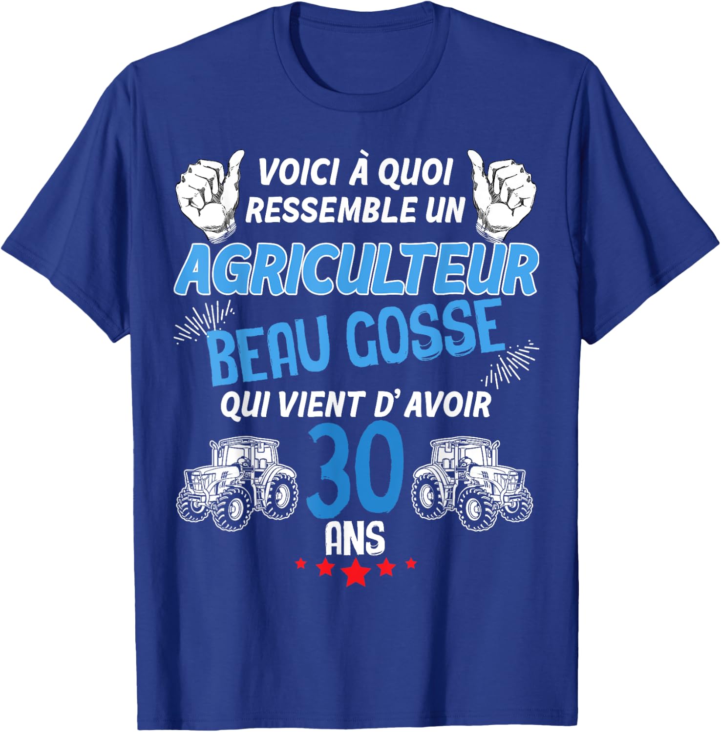 Man 30 Years Birthday My Farmer Beau Gosse , Black, S T-Shirt - T-Shirt | Royal