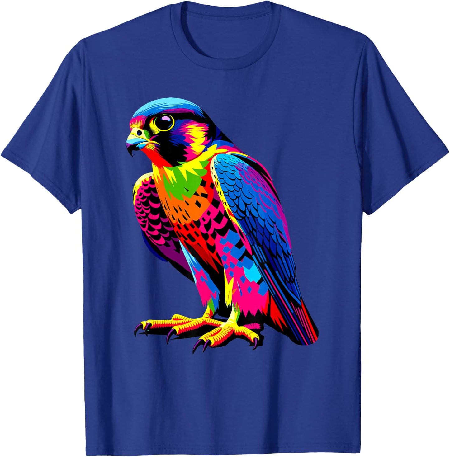 Colorful Pop Art Peregrine Falcon Peregrines T-Shirt - T-Shirt | Royal
