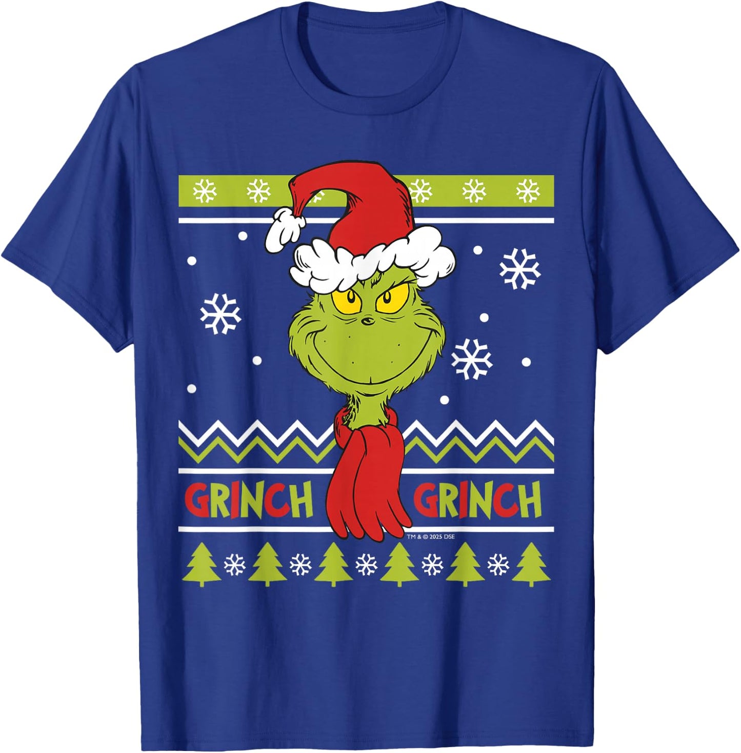 Grinch - Grinch with Scarf T-Shirt - T-Shirt | Royal