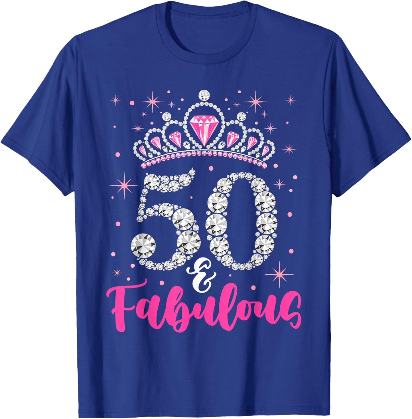 50 And Fabulous 1969 50Th Birthday T-Shirt - T-Shirt | Royal