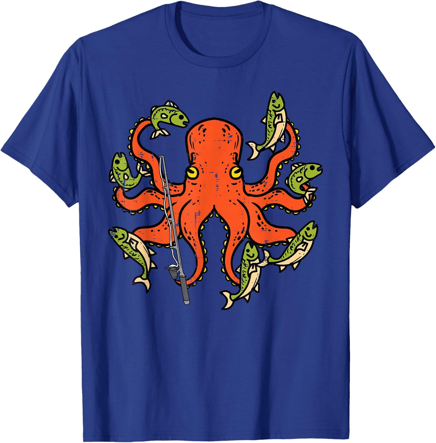 Octopus Fishing Funny Angling Fiaherman Angler Men Women Kid T-Shirt - T-Shirt | Royal