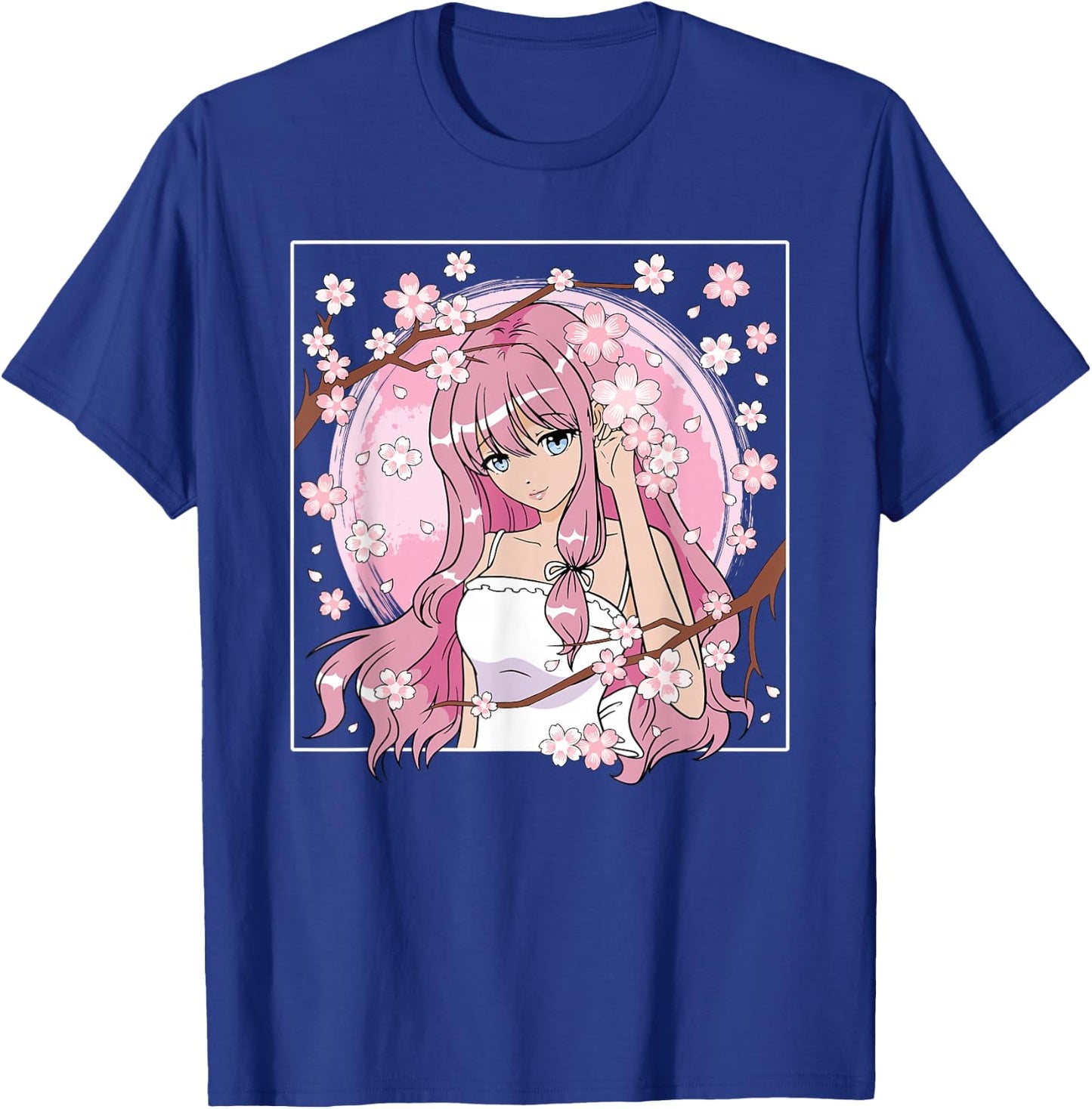 Japanisches Anime Mädchen Otaku Kirschblüte Sakura Damen T-Shirt - T-Shirt | Royal