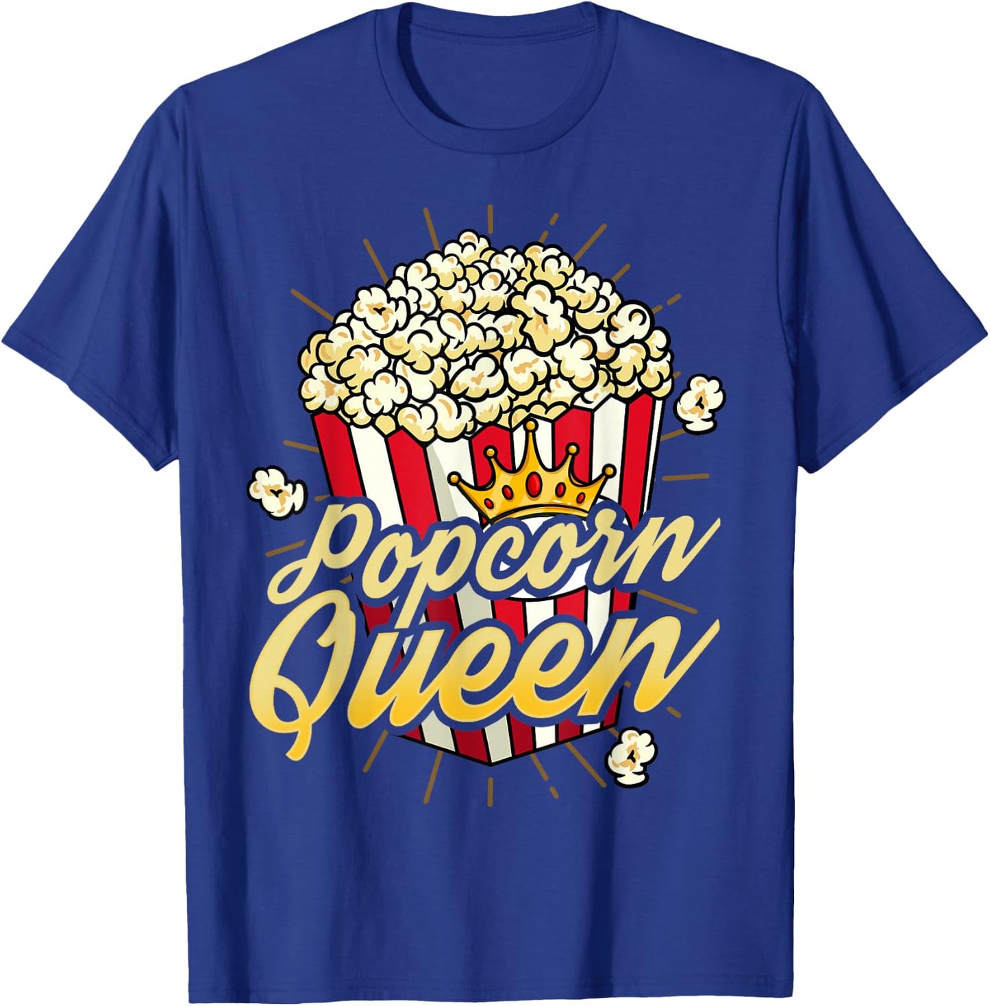 Funny Popcorn Lover Gift Movie Night Cinema Lover Small T-Shirt - T-Shirt | Royal