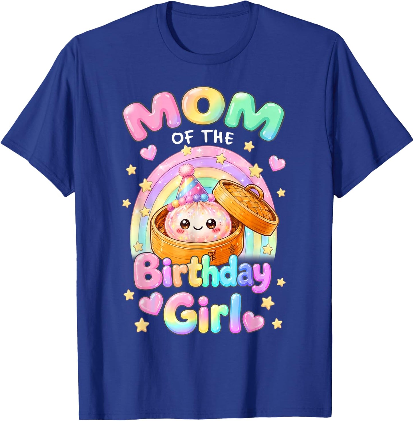 Mom of The Birthday Girl Kawaii Dumpling Squishy Matching T-Shirt - T-Shirt | Royal