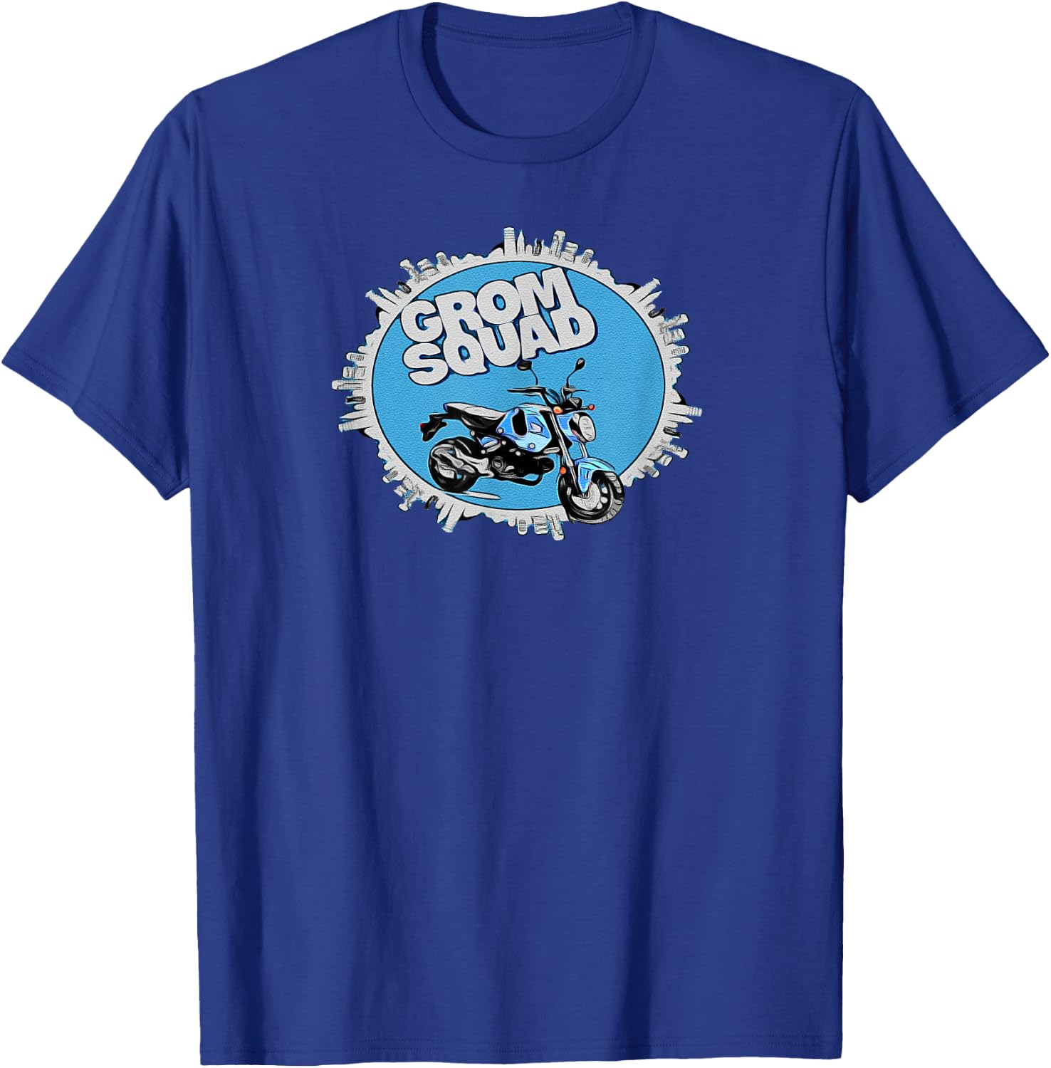 Blue 2022 Grom Squad - Motorcycle - Scooter - Bike T-Shirt - T-Shirt | Royal