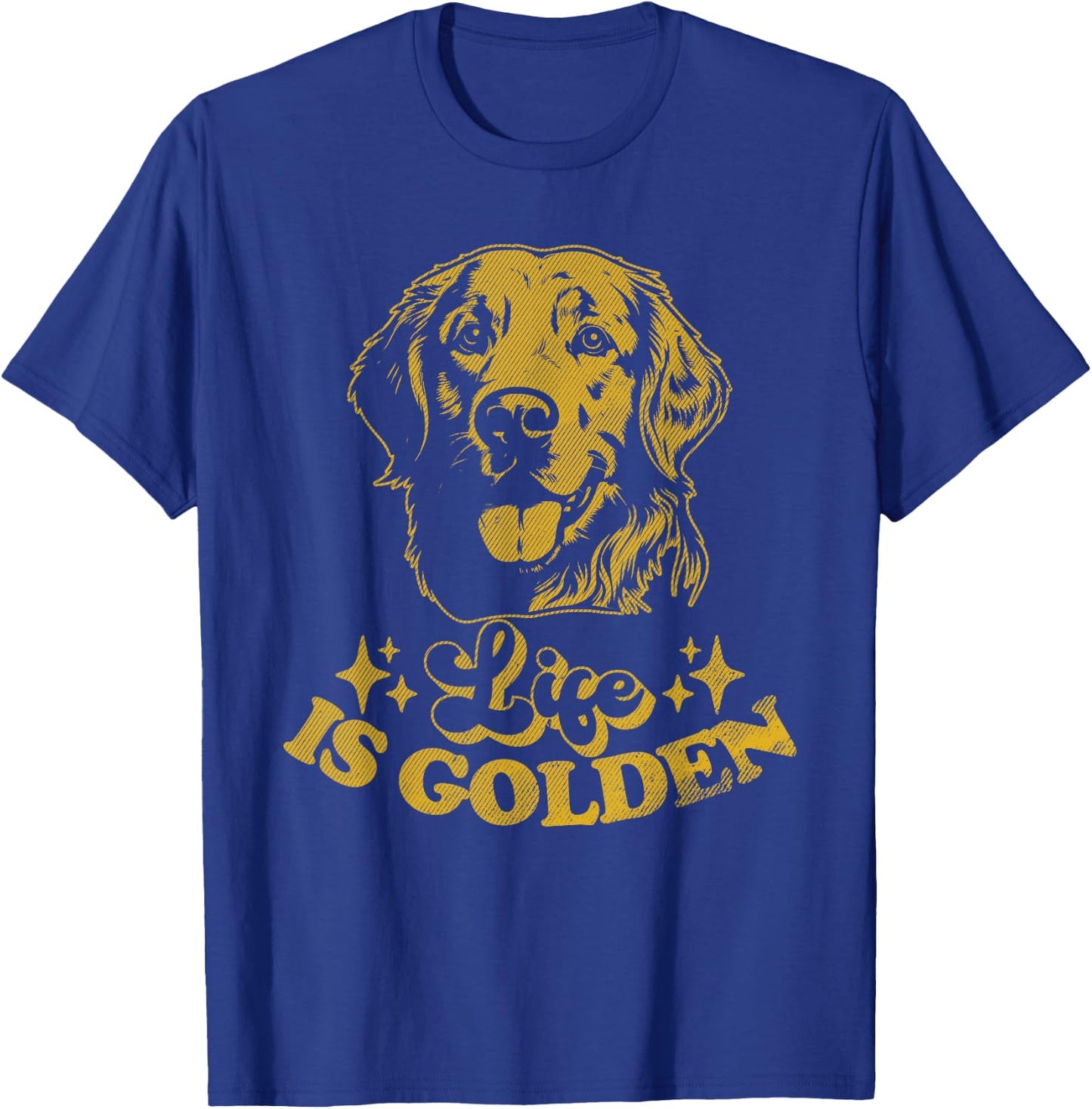 Retriever Funny Life Is Golden Goldie Dog Lover T-Shirt - T-Shirt | Royal