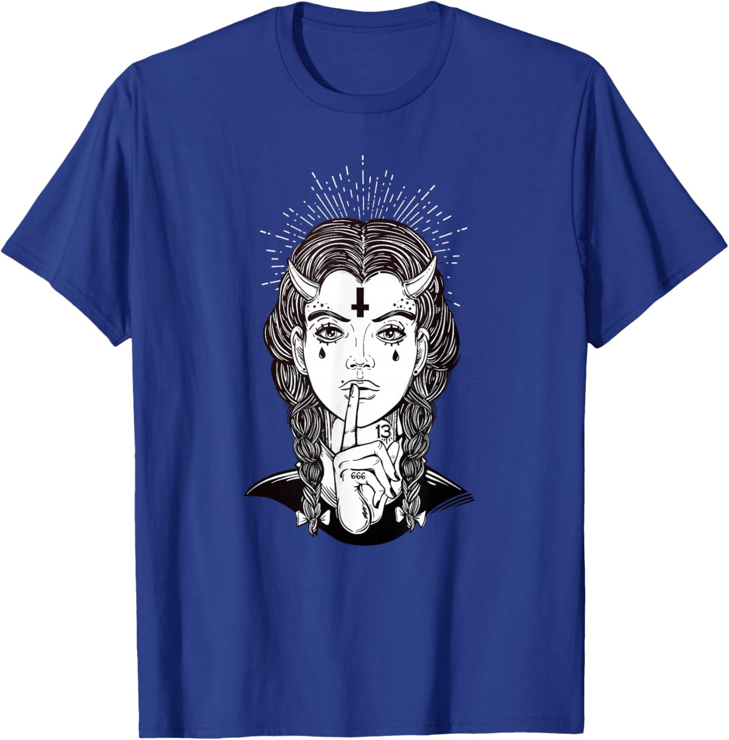 Occult Biker Tattoo - Sexy Gothic Demon T-Shirt - T-Shirt | Royal