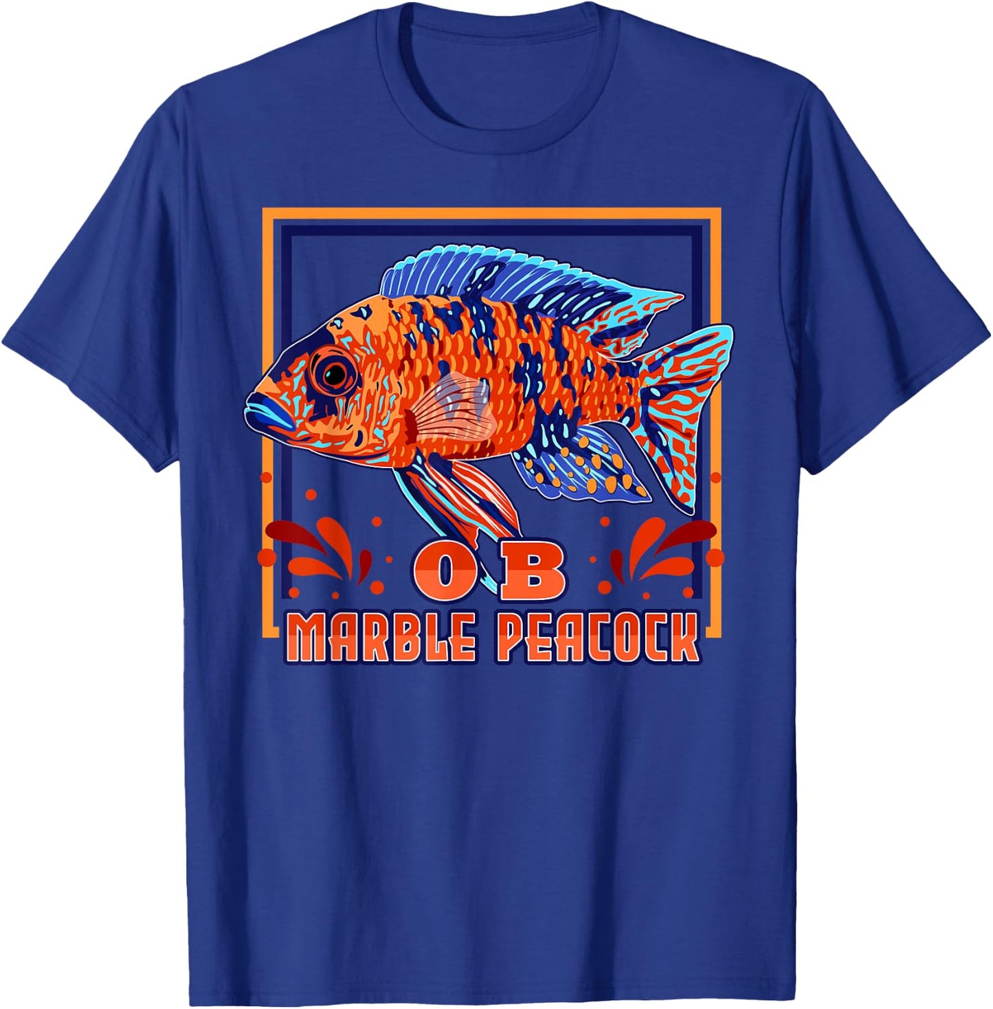 OB Peacock Cichlid Malawi Cichlid Aquarium Fish T-Shirt - T-Shirt | Royal