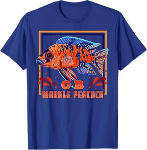 OB Peacock Cichlid Malawi Cichlid Aquarium Fish T-Shirt - T-Shirt | Royal