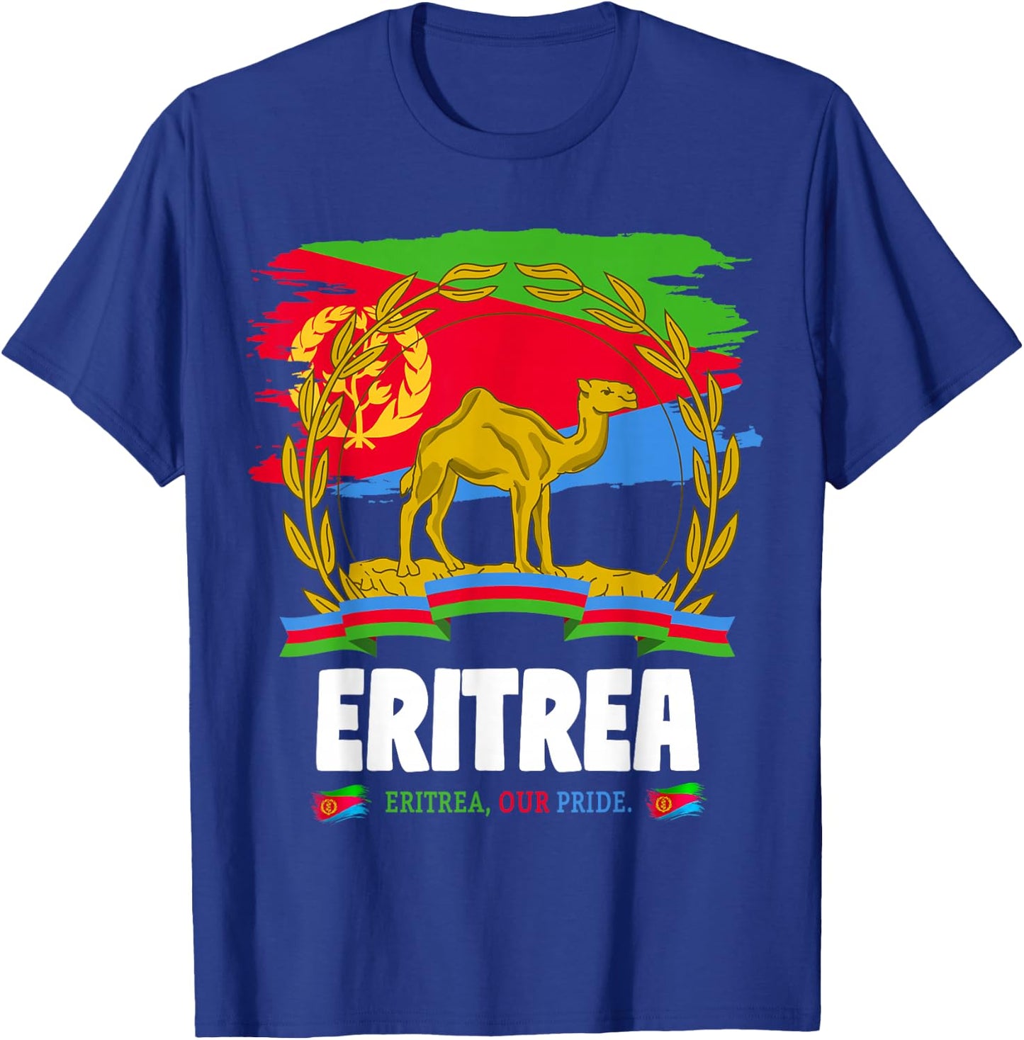 Eritrean Flag Outfit Ideas & Camel Eritrea Flag T-Shirt - T-Shirt | Royal
