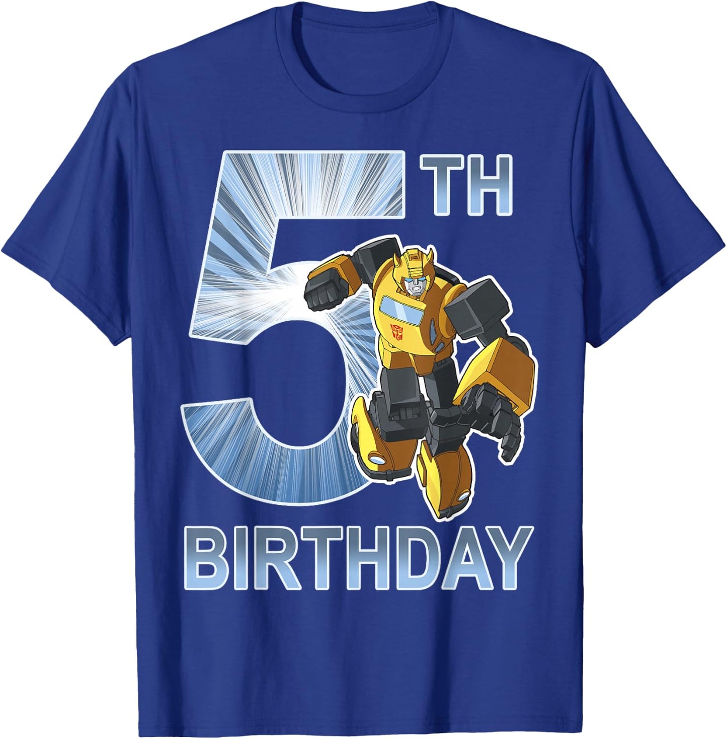 Transformers Bumblebee 5th Birthday Vintage T-Shirt - T-Shirt | Royal