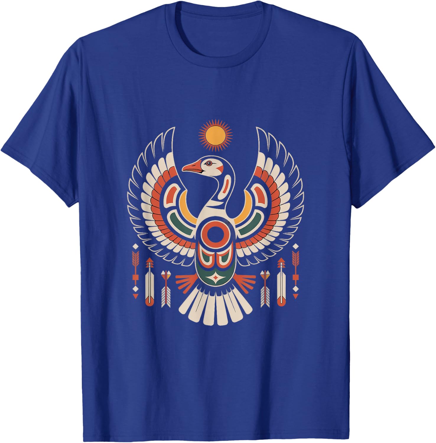 Goose Indigenous Indian Tribal Art Native American T-Shirt - T-Shirt | Royal