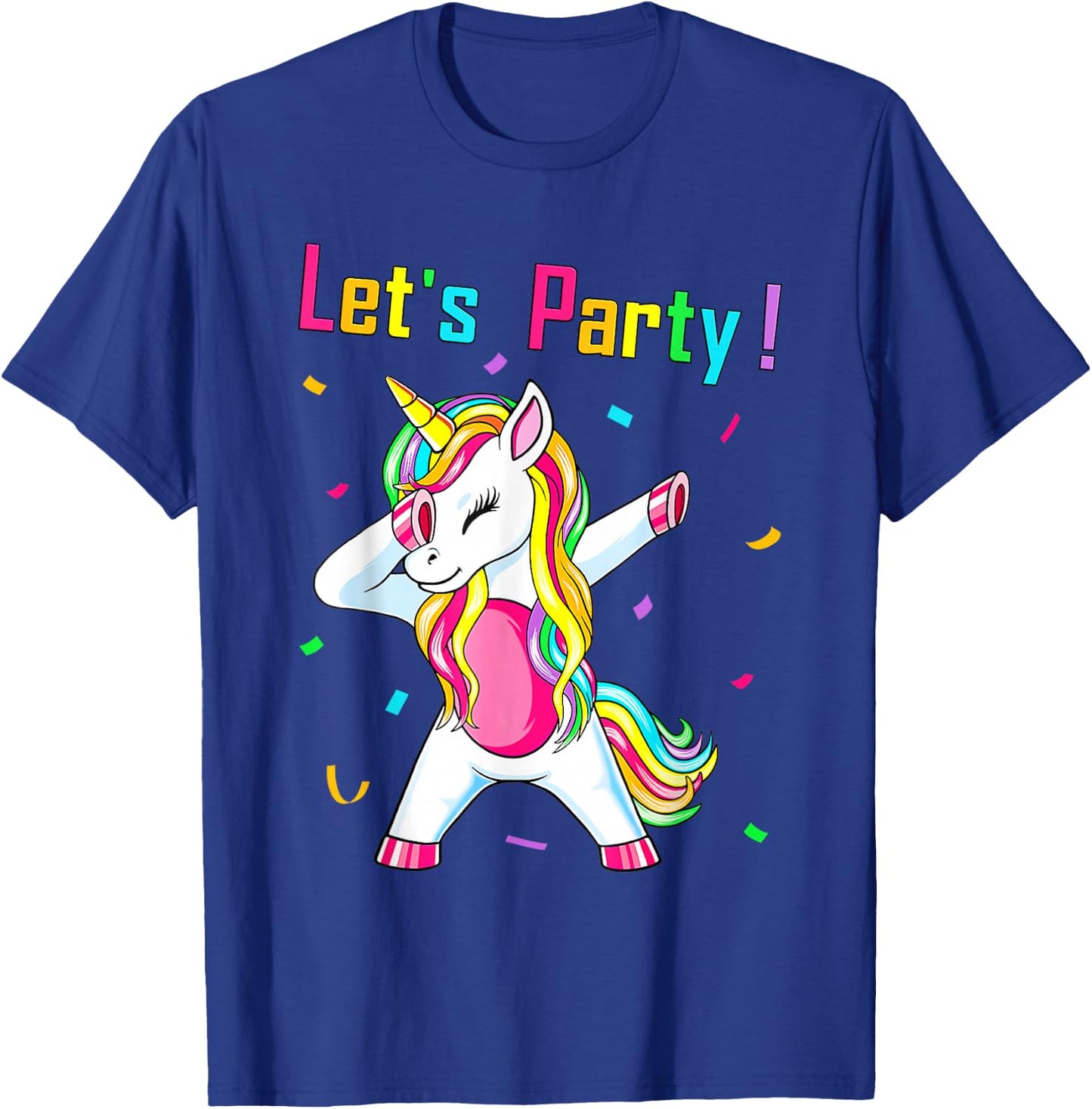 Unicorn Lets Party Outfit Women's Girls Dancing Unicorn , black T-Shirt - T-Shirt | Royal