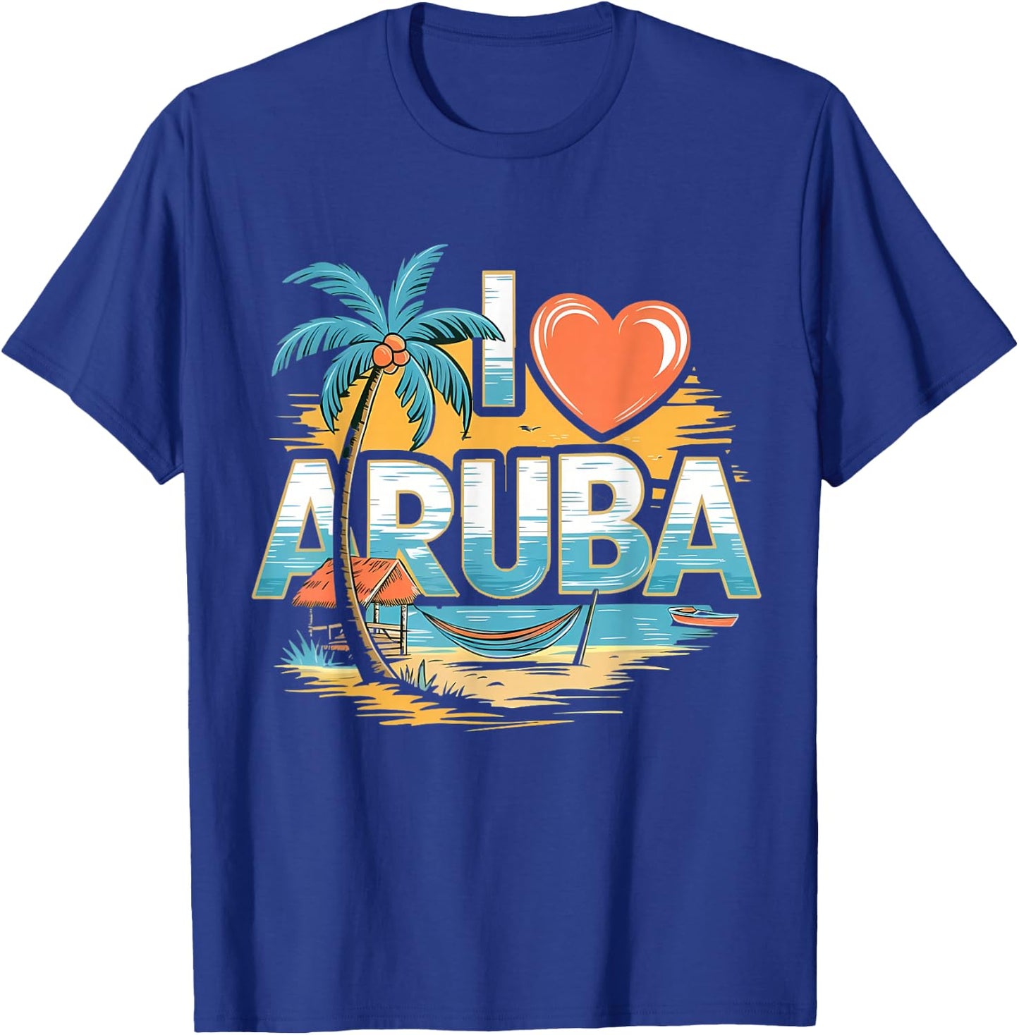 I Love Aruba Souvenir T-Shirt - T-Shirt | Royal