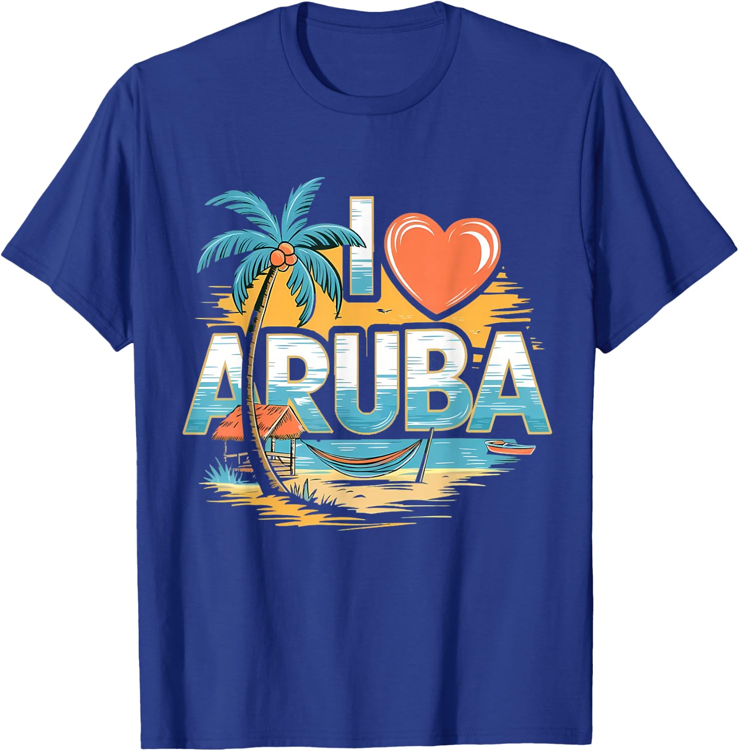 I Love Aruba Souvenir T-Shirt - T-Shirt | Royal