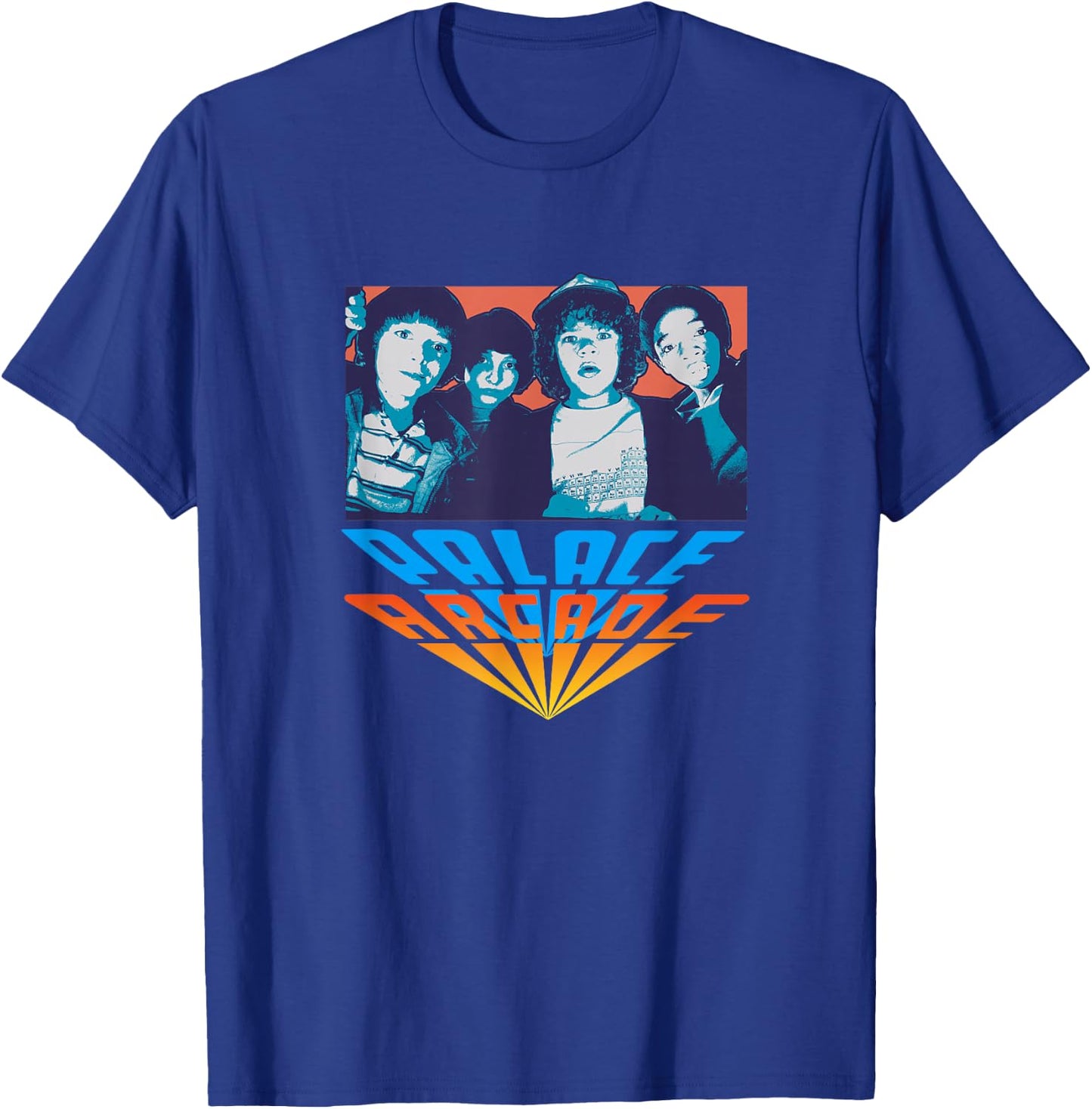 Stranger Things Vintage Retro Palace Arcade Gradient Group T-Shirt - T-Shirt | Royal