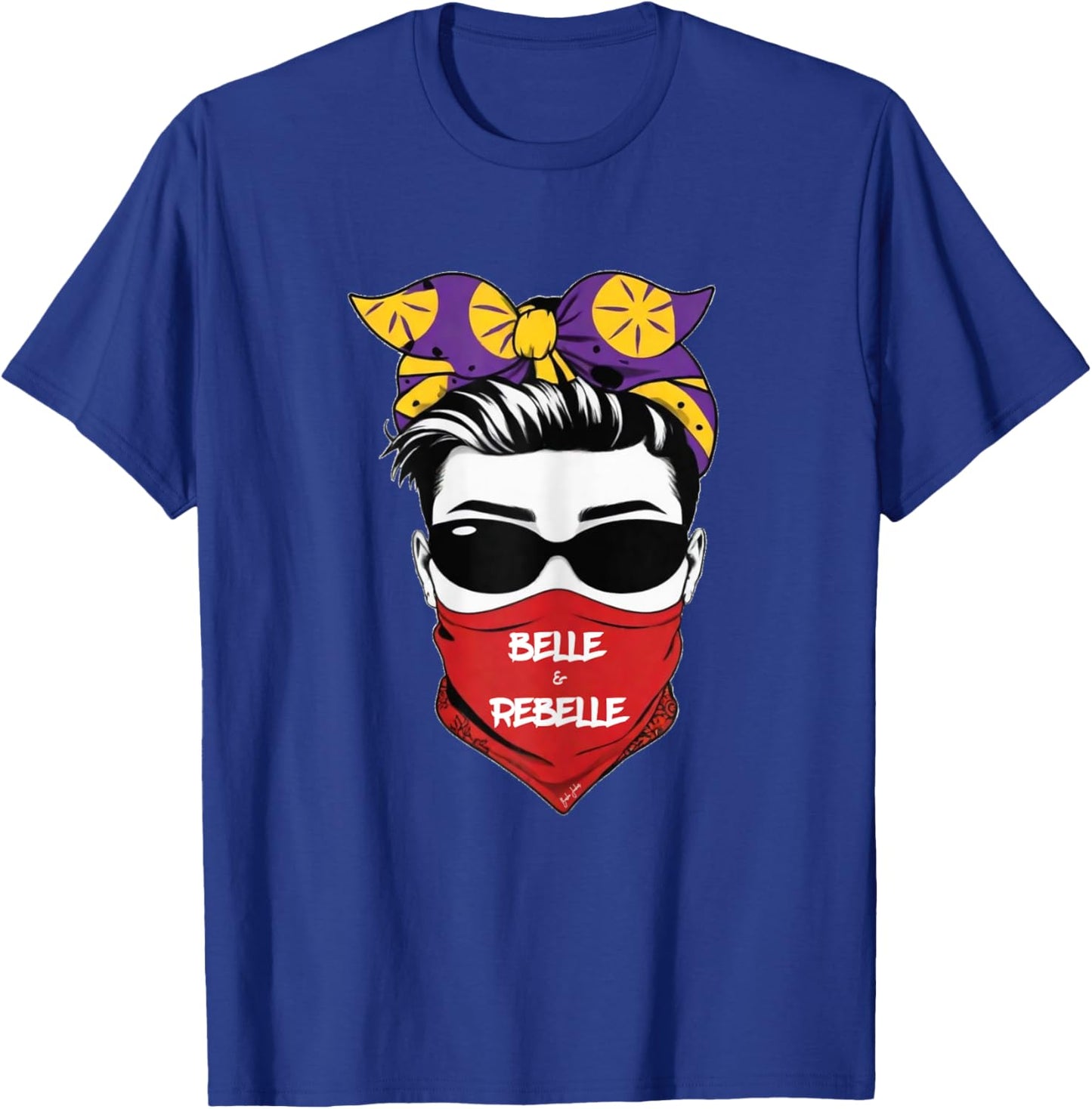Belle & Rebel Woman Gift , Black T-Shirt - T-Shirt | Royal