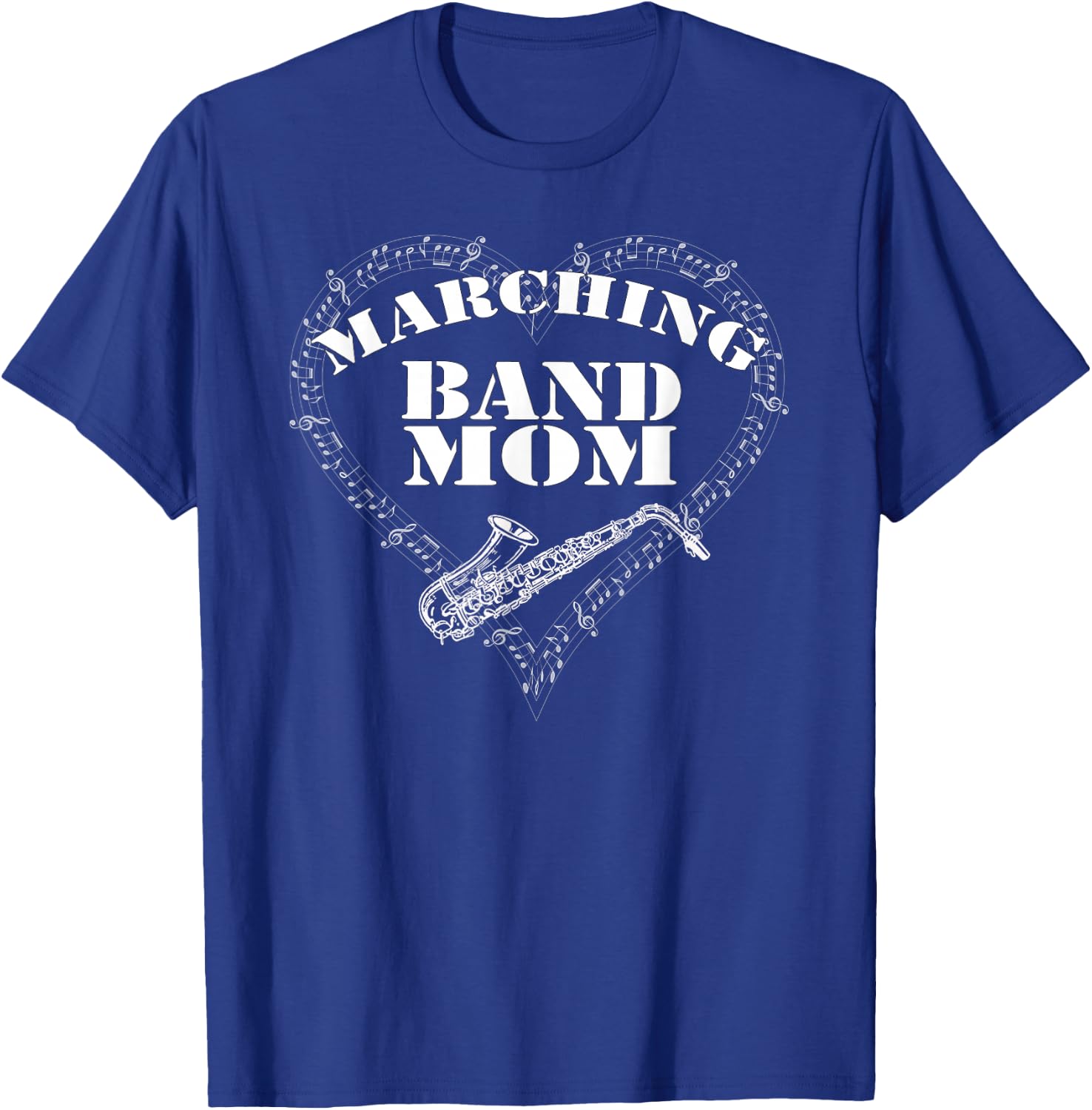Marching Band : Band Mom Saxophone Sax Shirt T-Shirt - T-Shirt | Royal