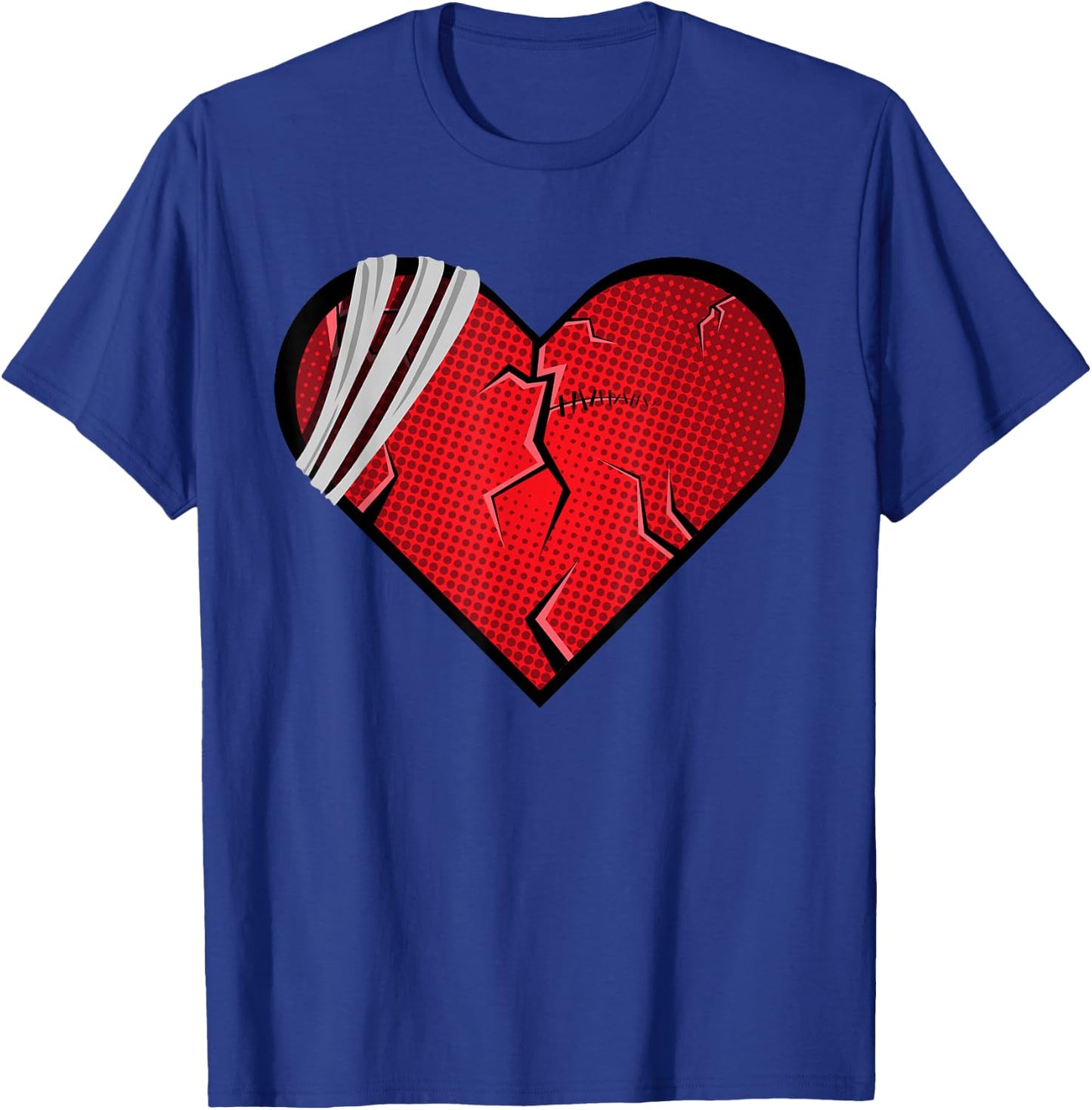 Broken Heart Love Sad Heartbreak Up Valentine's Day T-Shirt - T-Shirt | Royal