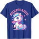 Stephanie Cute Unicorn Design for Girls Name Stephanie T-Shirt - T-Shirt | Royal