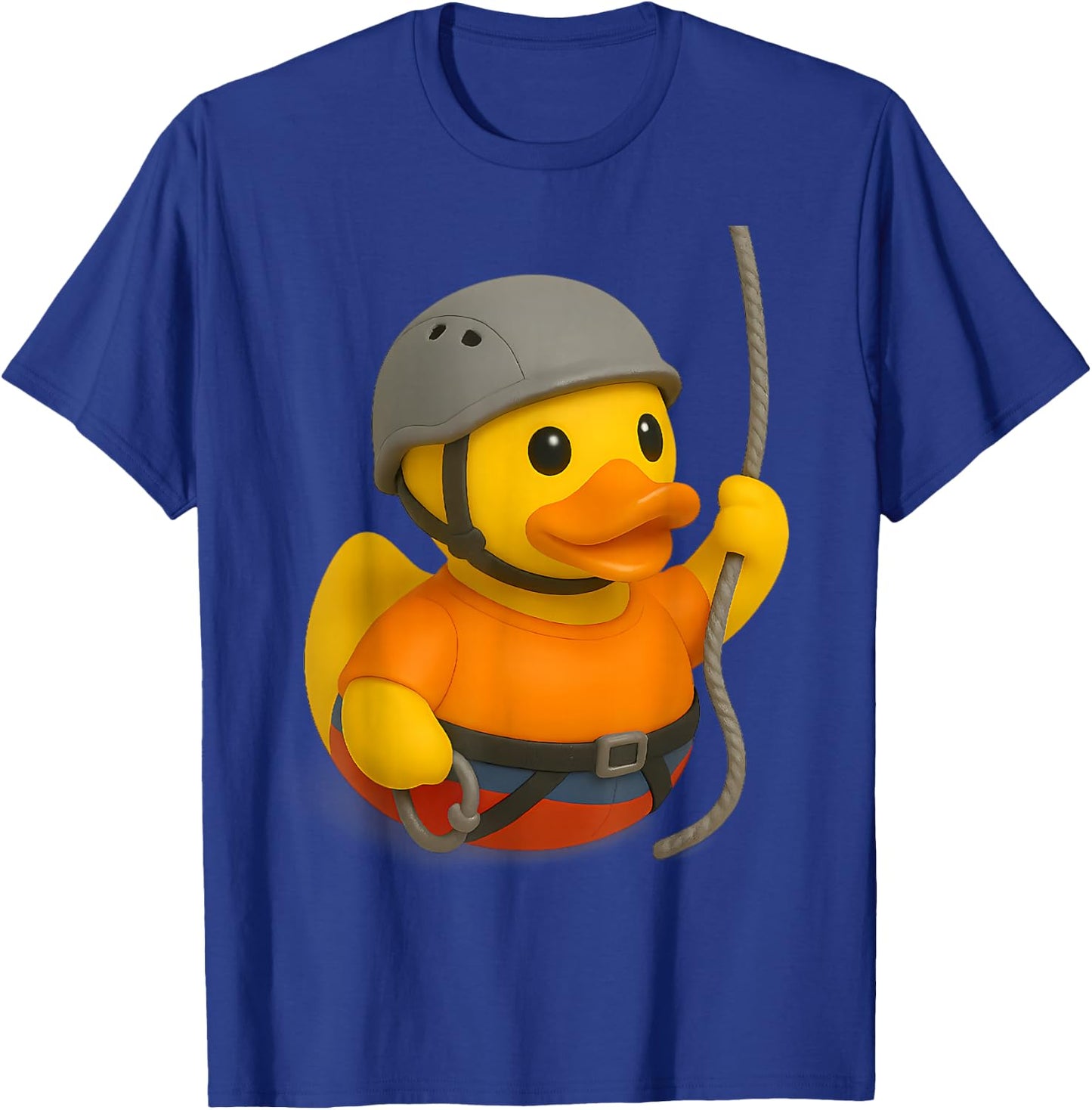 Rock Climbing Rubber Duck Climber Ducky Duckie T-Shirt - T-Shirt | Royal