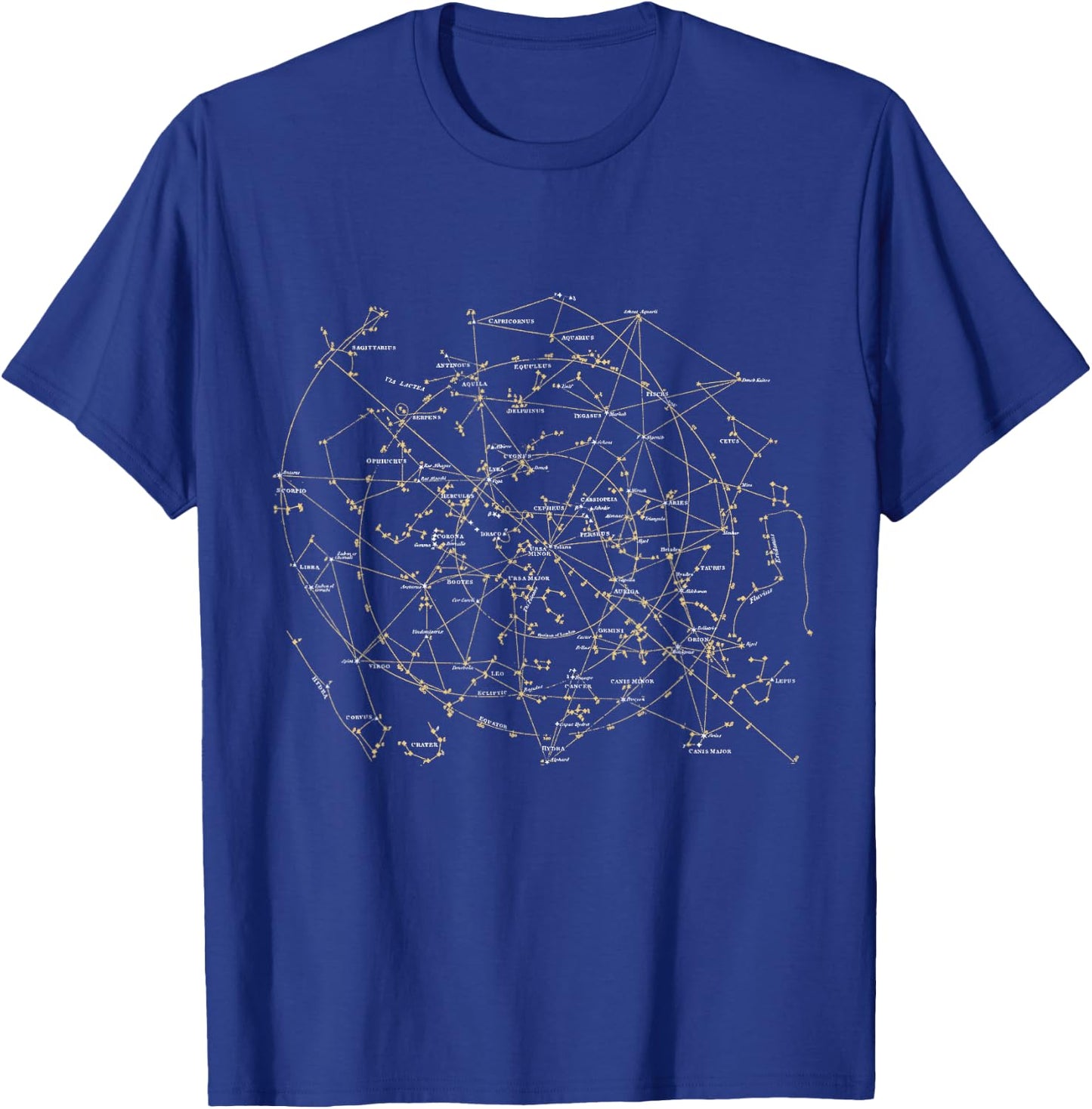 Stars Constellations Astronomy Cosmos Galaxy T-Shirt - T-Shirt | Royal