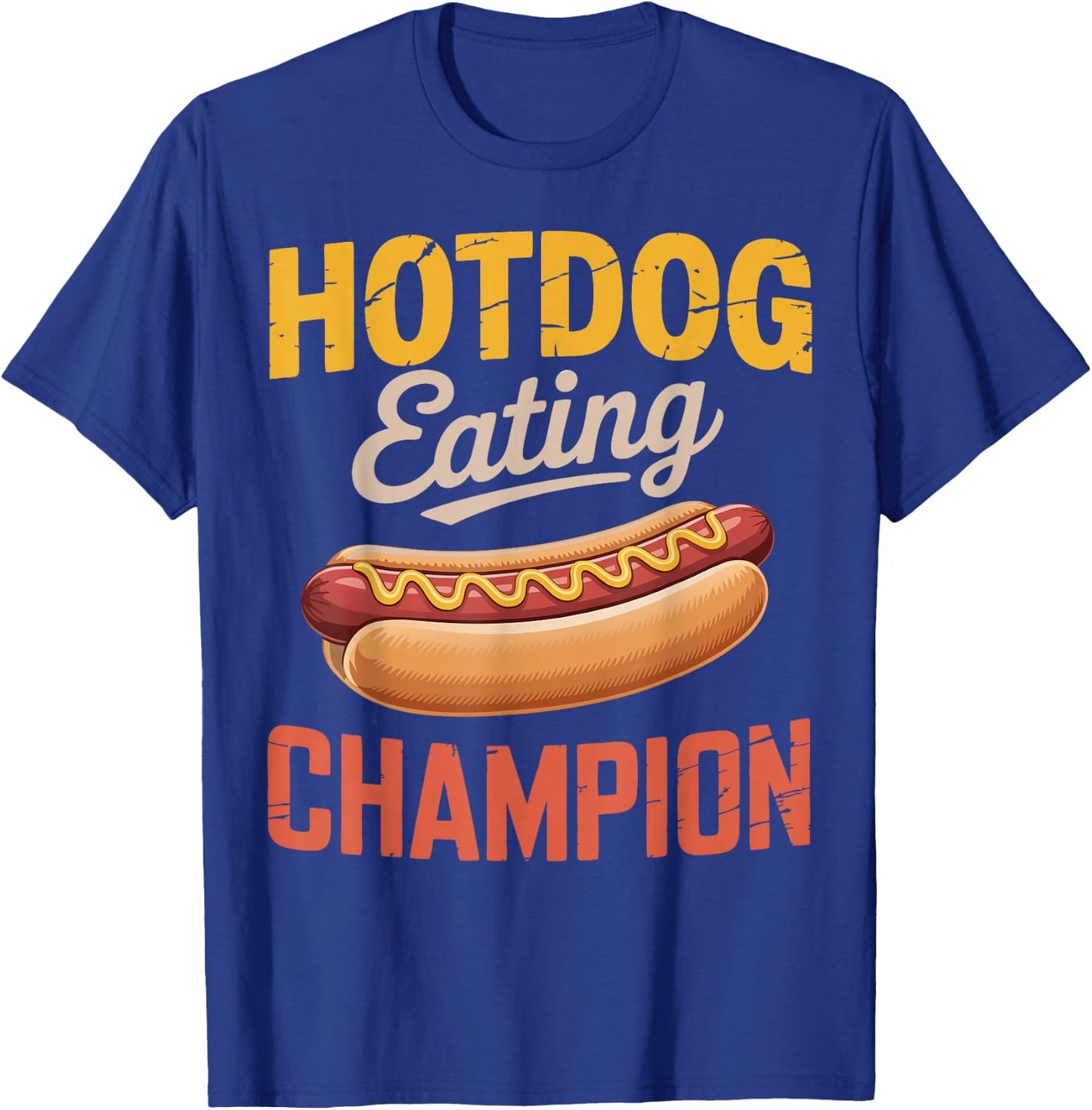 Competitive Eating Hotdog Eating Champion T-Shirt - T-Shirt | Royal
