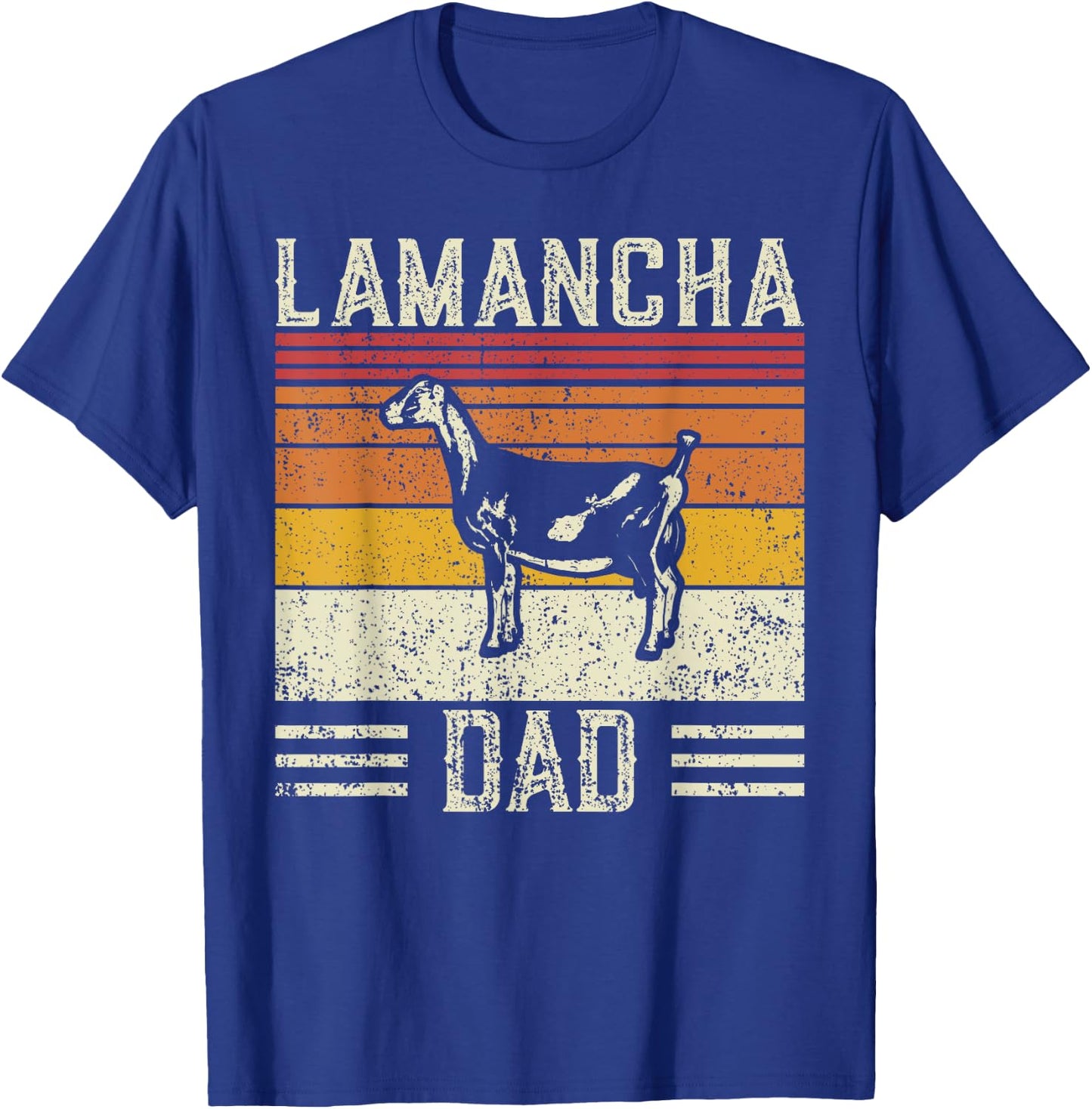Best Goat Dad Men - Vintage LaMancha T-Shirt - T-Shirt | Royal