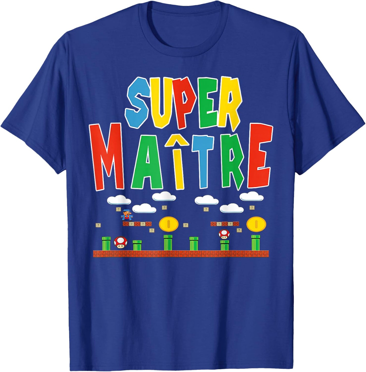 Merci Master Gift Teacher Humour Super Master , Black, S T-Shirt - T-Shirt | Royal