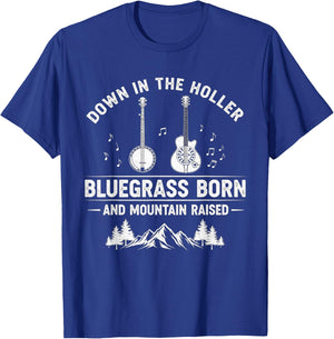 Down in The Holler Bluegrass Born Mountain Raised T-Shirt - T-Shirt | Royal