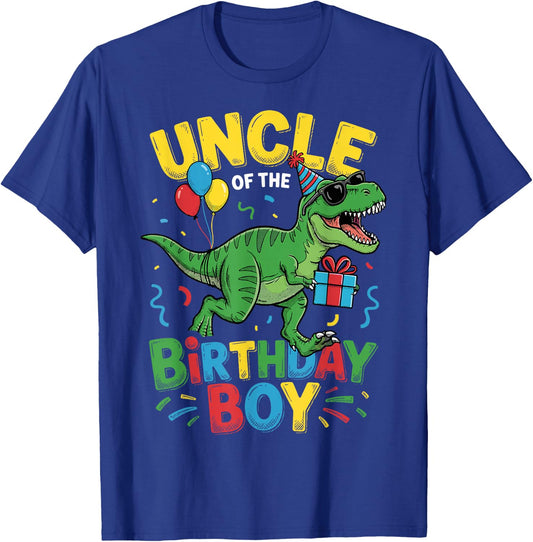 Uncle of The Birthday Party Outfit Dinosaur Squad Uncle T-Shirt - T-Shirt | Royal